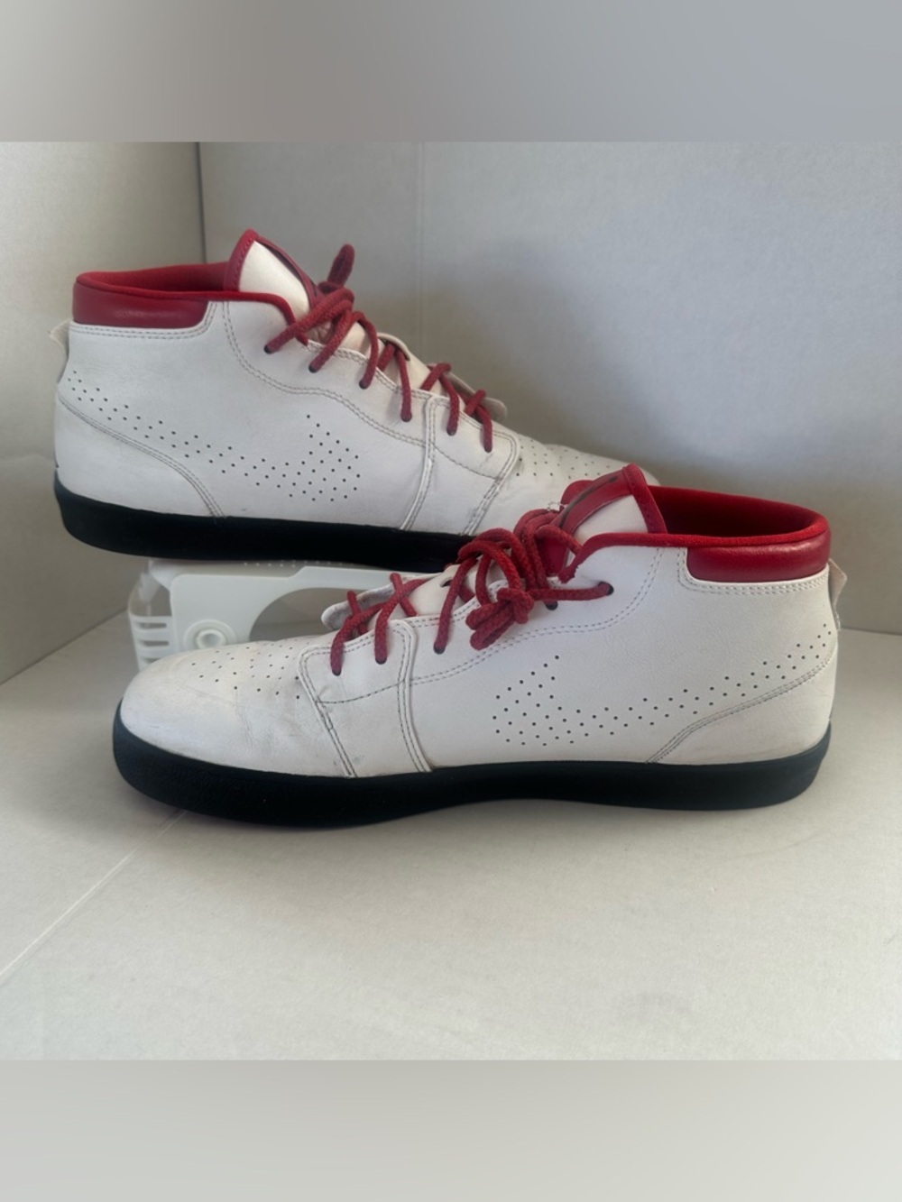 Nike Air Jordan 1 Retro V.1 Chukka 'White Gym Red' Black Mens  SZ 11 535992-101